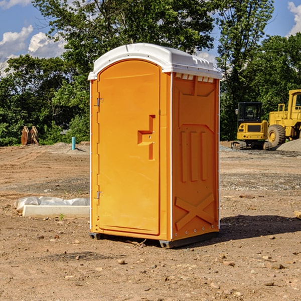 how often are the portable restrooms cleaned and serviced during a rental period in Jones County SD